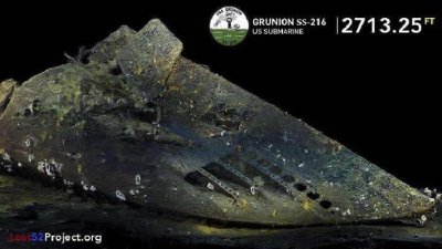 ​美国发现二战时期沉没的“银汉鱼”号（USS Grunion）潜艇