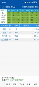 ​运行时间最长的管内旅客列车之一：从河南郑州至豫西三门峡