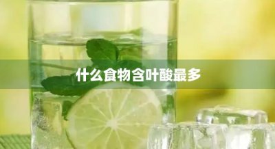 ​什么食物含叶酸最多(什么食物含叶酸最多吃起来还容易吸收?)