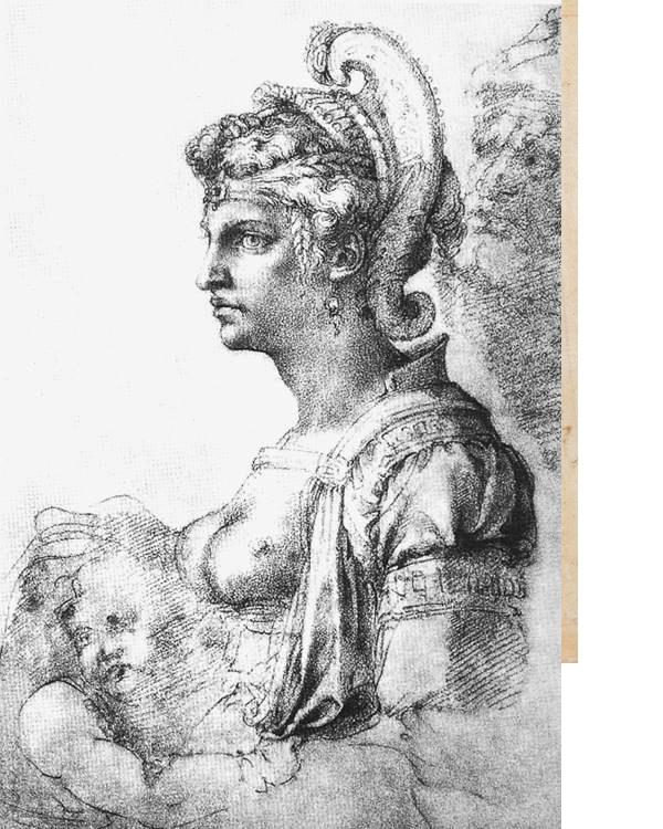 米开朗基罗素描作品（米开朗基罗的绘画）(101)