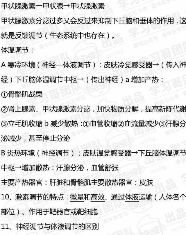 预习必备！高中生物必修三知识点全汇总