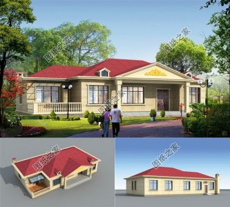 ​农村新款一层平房设计图，造型新颖不落俗套，大气实用百年不落伍