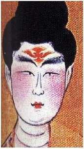 刘亦菲花木兰的妆容很好的还原了:当窗理云鬓,对镜帖花黄