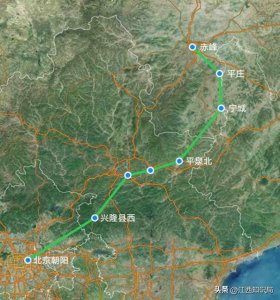 ​赤峰至北京高铁，为耗时最长，G3664次列车耗时2小时50分钟